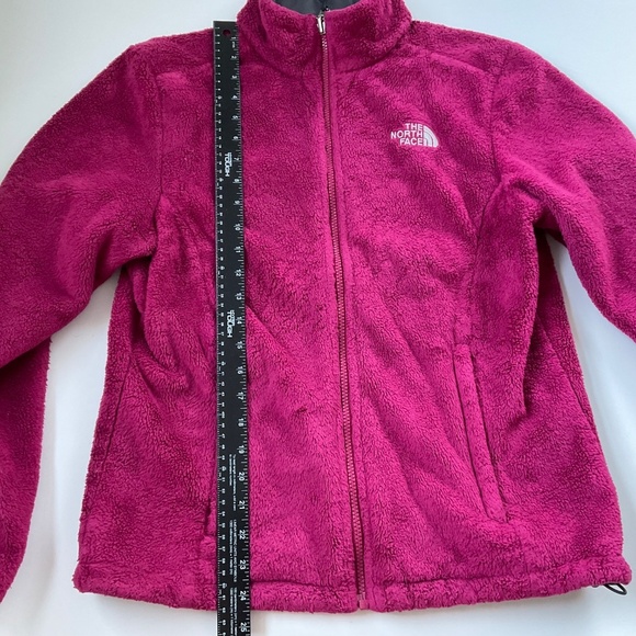The North Face Osito Fleece Jacket Sz M Red Full Zip Camping Athleisure Cozy - Picture 4 of 9